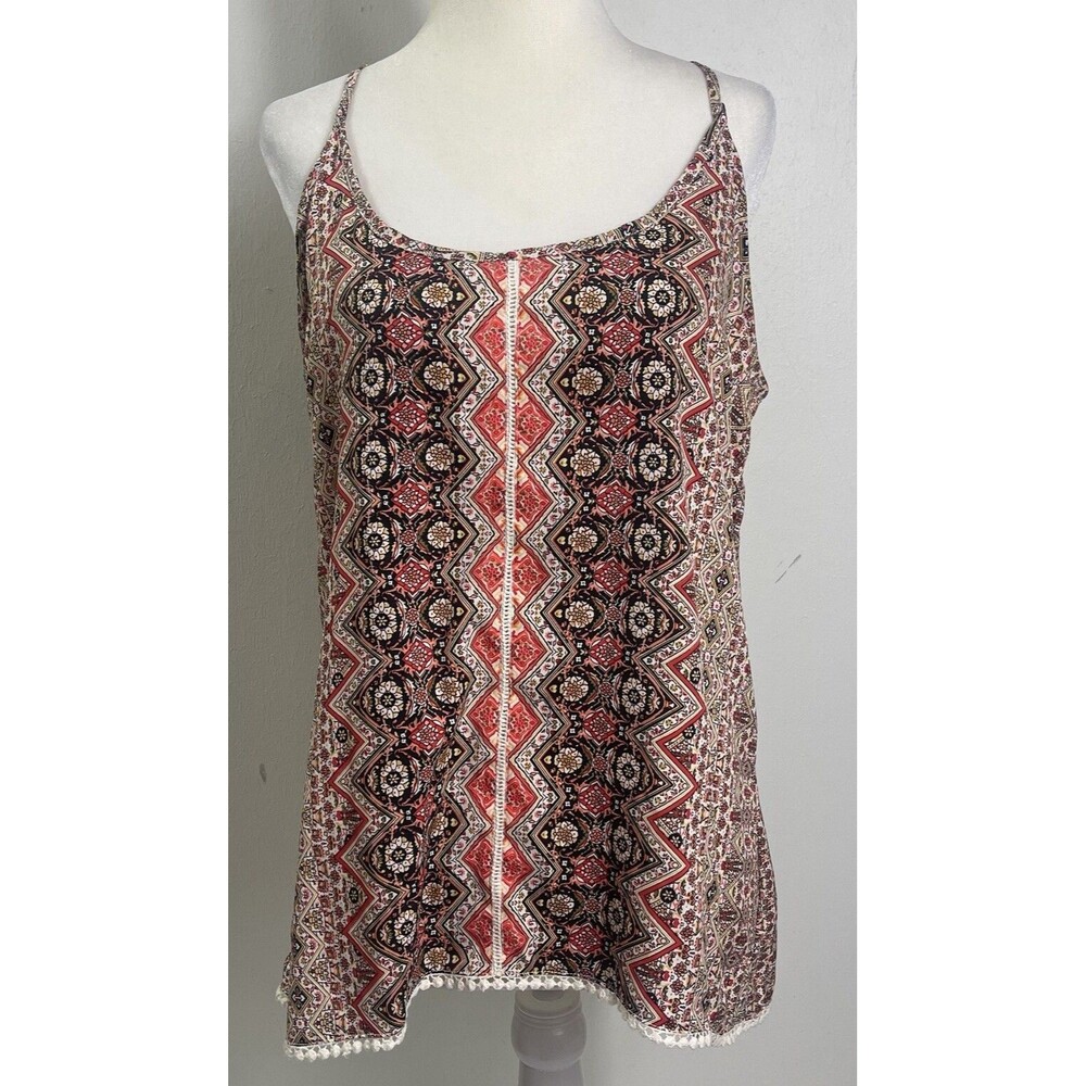 Handmade in India Handkerchief Camisole Tank Top L Western Boho Festival Slit